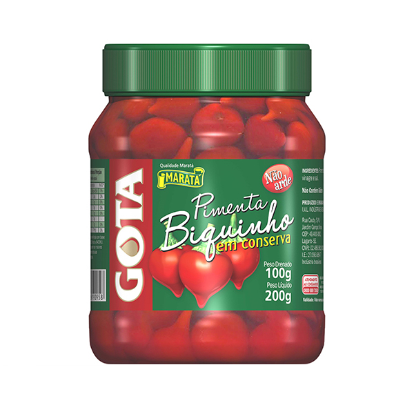 Pimenta Biquinho Gota em Conserva