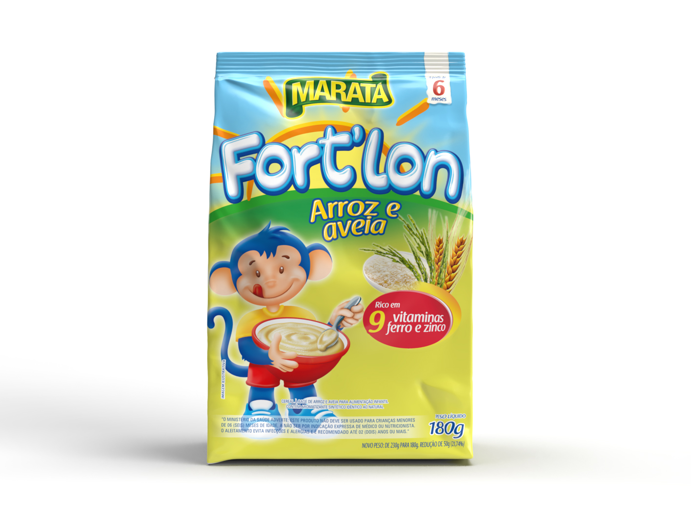 Mingau Fort´lon Sabor Arroz e Aveia