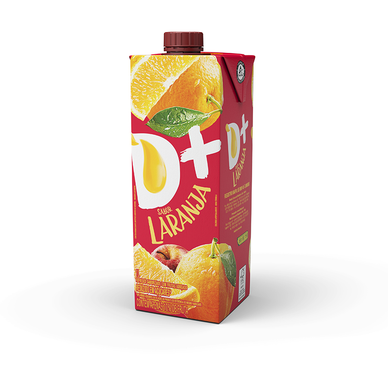 Bebida de Fruta Adoçada D+ Sabor Laranja e Maçã