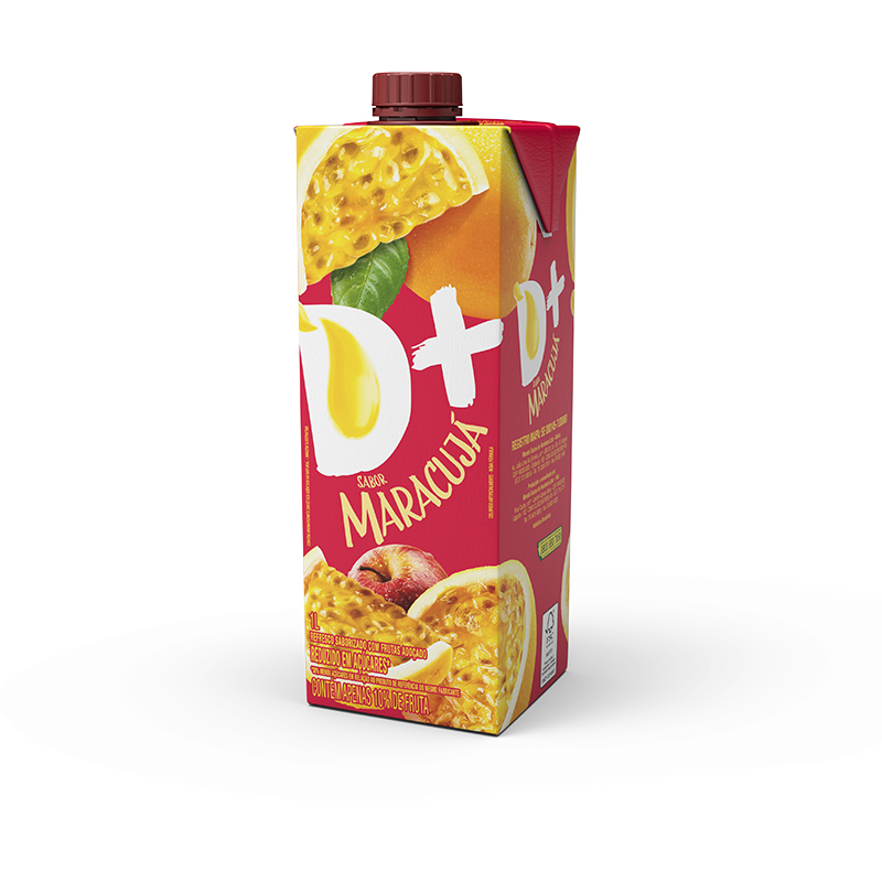 Bebida de Fruta Adoçada D+ Sabor Maracujá e Maçã
