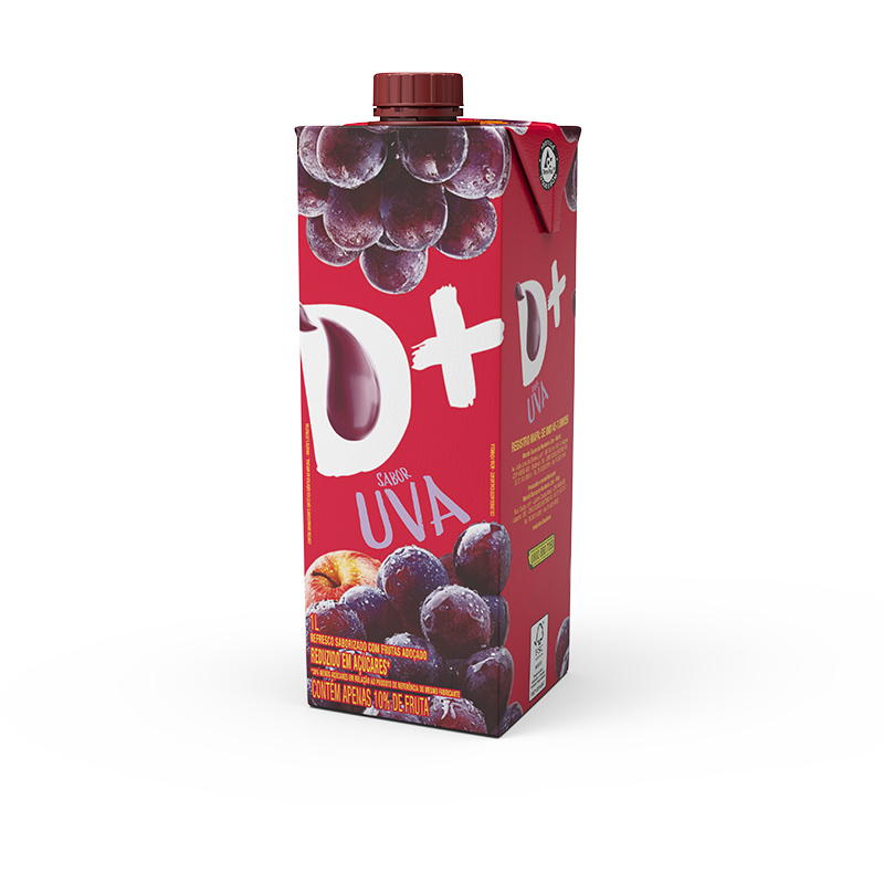 Bebida de Fruta Adoçada D+ Sabor Uva e Maçã